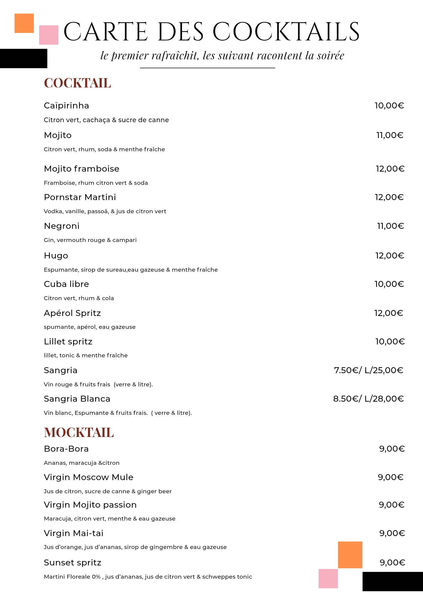 Menu Page 6